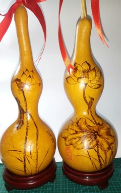 丁培軍 葫蘆烙畫作品