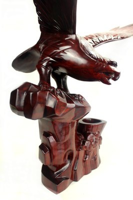 批發(fā)采購木質(zhì)工藝品-廠家直銷 木雕工藝品 大展宏圖 大鵬展翅 一件代發(fā) 大號老鷹.